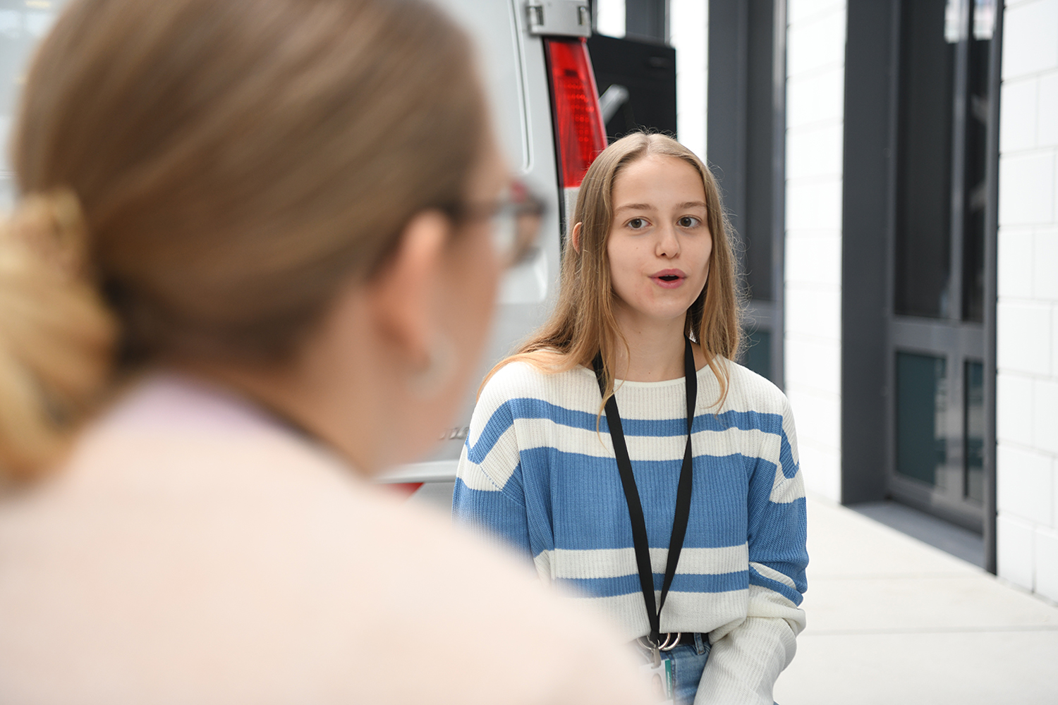 Alyssa Mori, Stipendiatin und Hiwi am Fraunhofer ITWM im Interview im Rahmen der Felix-Klein-Herbstschule 2024